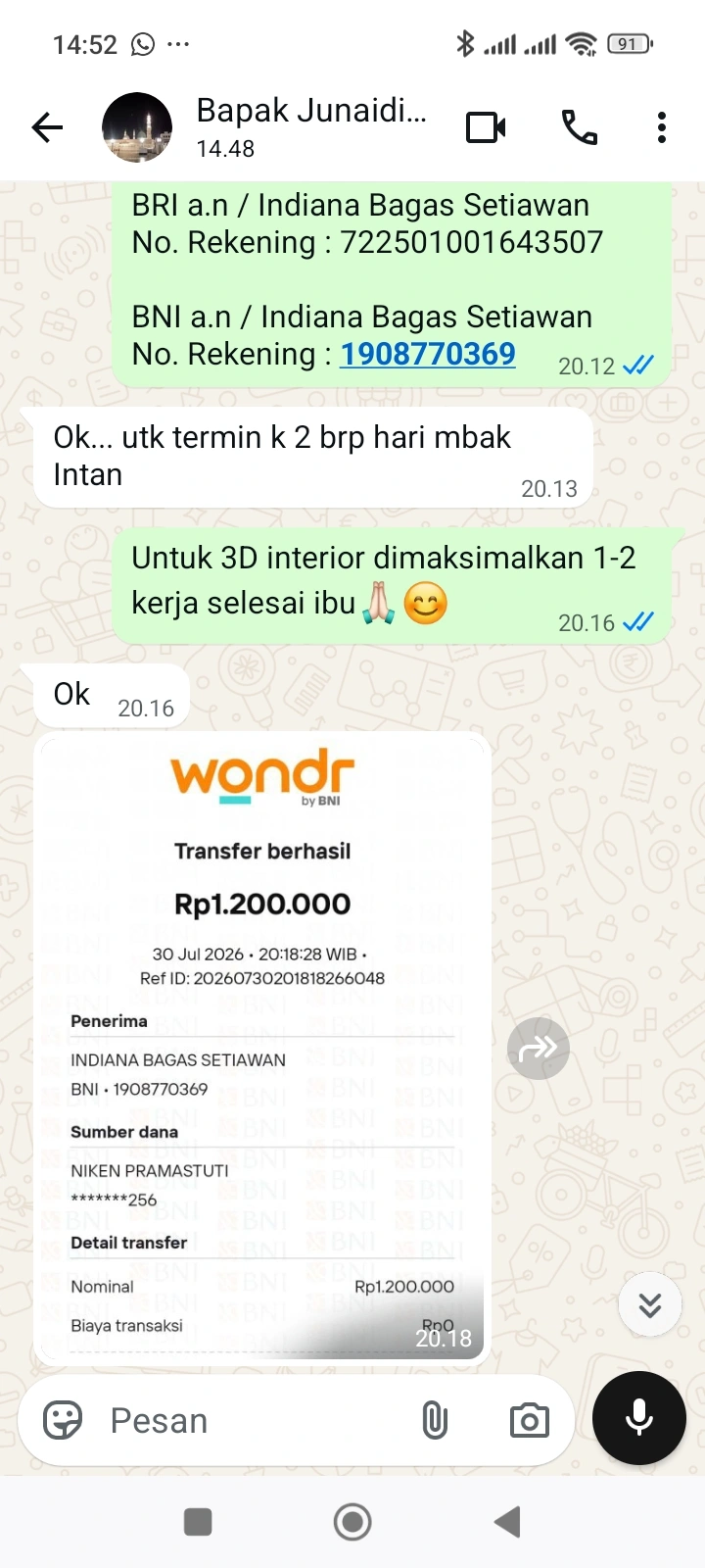 Testimoni Klien 1